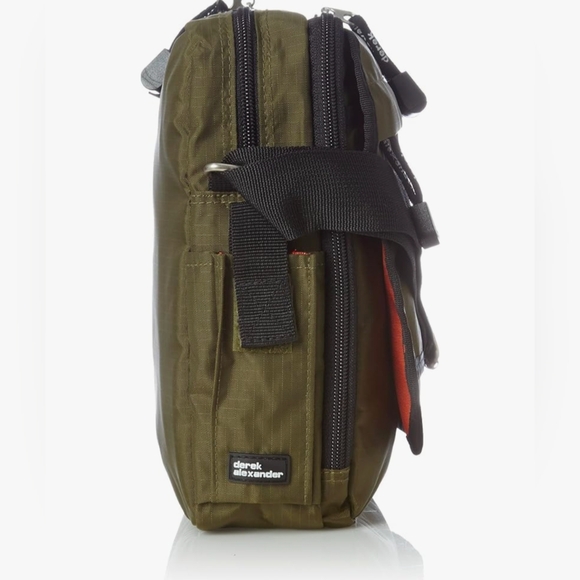 Derek Alexander Top Zip Olive Shoulder Bag. Great for travel and hiking! - Picture 11 of 14